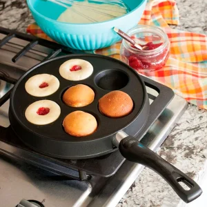 Sartén para tortitas rellenas, pop dots y ebelskiver daneses Nordic Ware