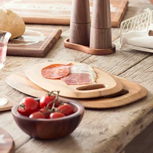 Tabla de cortar de madera de acacia "Surf" T&G