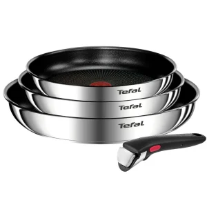 Conjunto de 3 sartenes y mango Ingenio Emotion Tefal 22, 24 y 28 cm