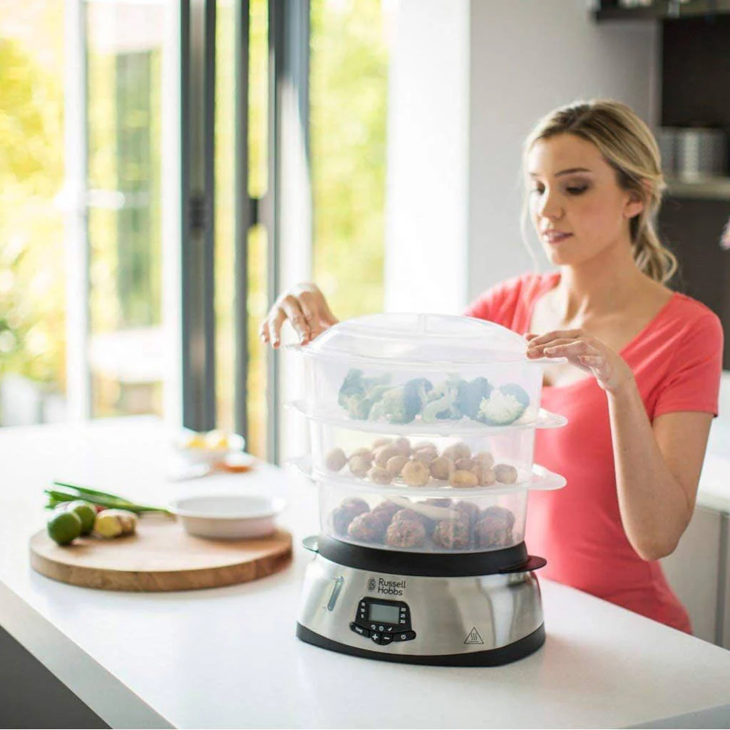 Vaporera de tres pisos Maxicook de Russell Hobbs - Imagen 5